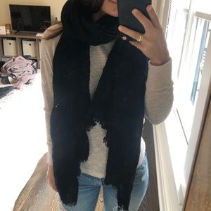 Lands End lightweight black scarf